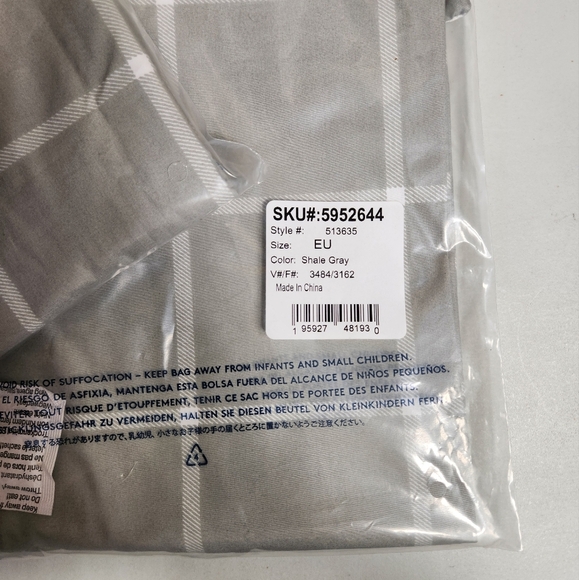 Lands End Pureloft Printed Euro Square Shams-Set Of 2 - Picture 2 of 5